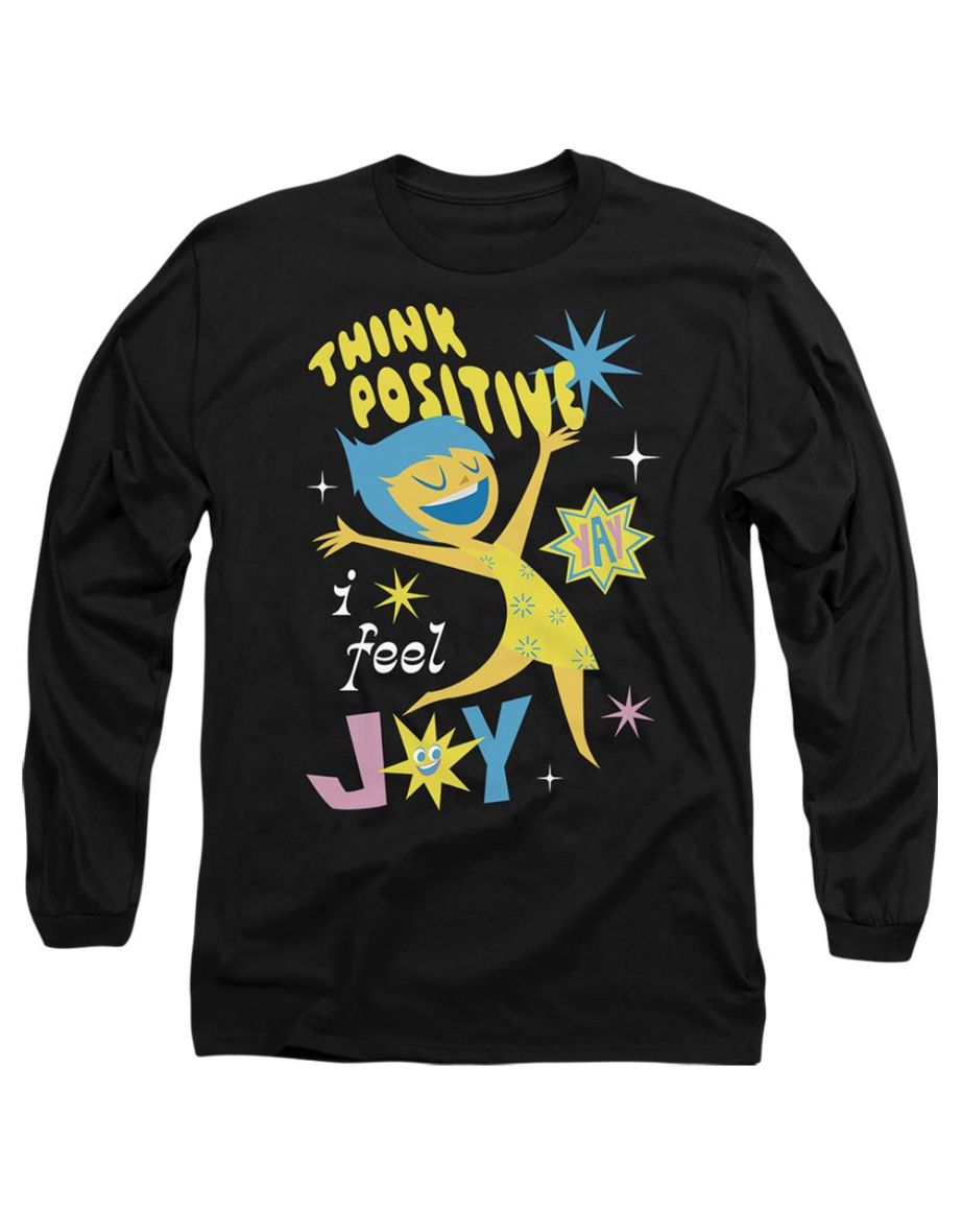 Inside Out 2 Adult Think Positive Joy T-Shirt - Black