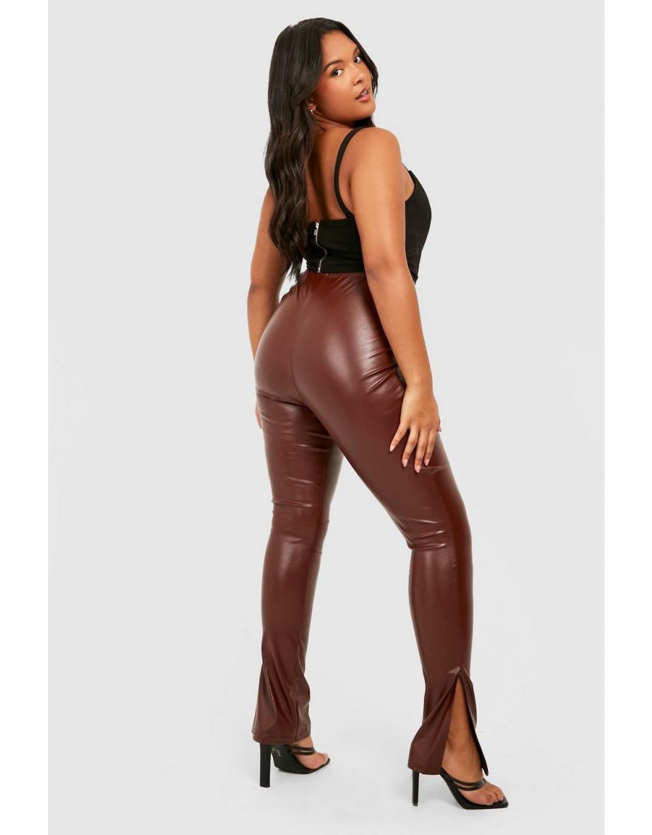 Leatherlook legging split clearance