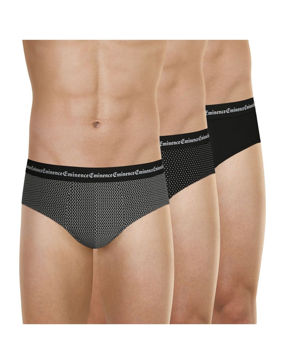 Pack of 3 Business Print Cotton Low Rise Briefs