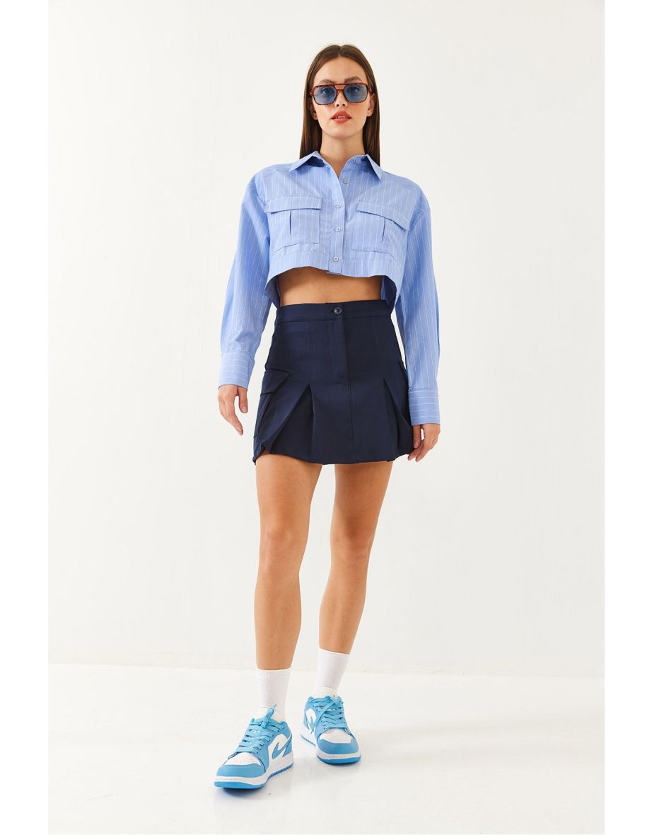 Women's Cargo Pocket Detailed Shorts Skirt