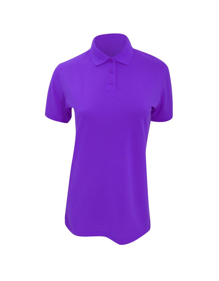 Kustom Kit Ladies Klassic Superwash Short Sleeve Polo Shirt - Purple