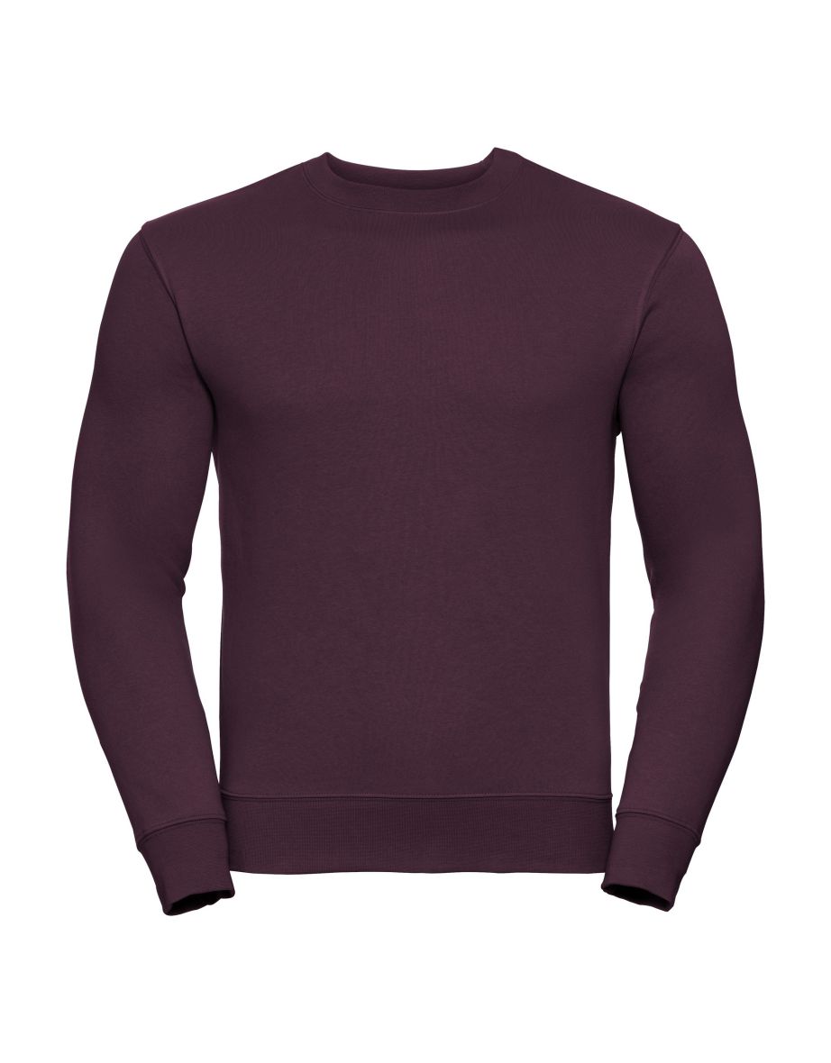 Russell Mens Authentic Sweatshirt (Slimmer Cut) - Burgundy