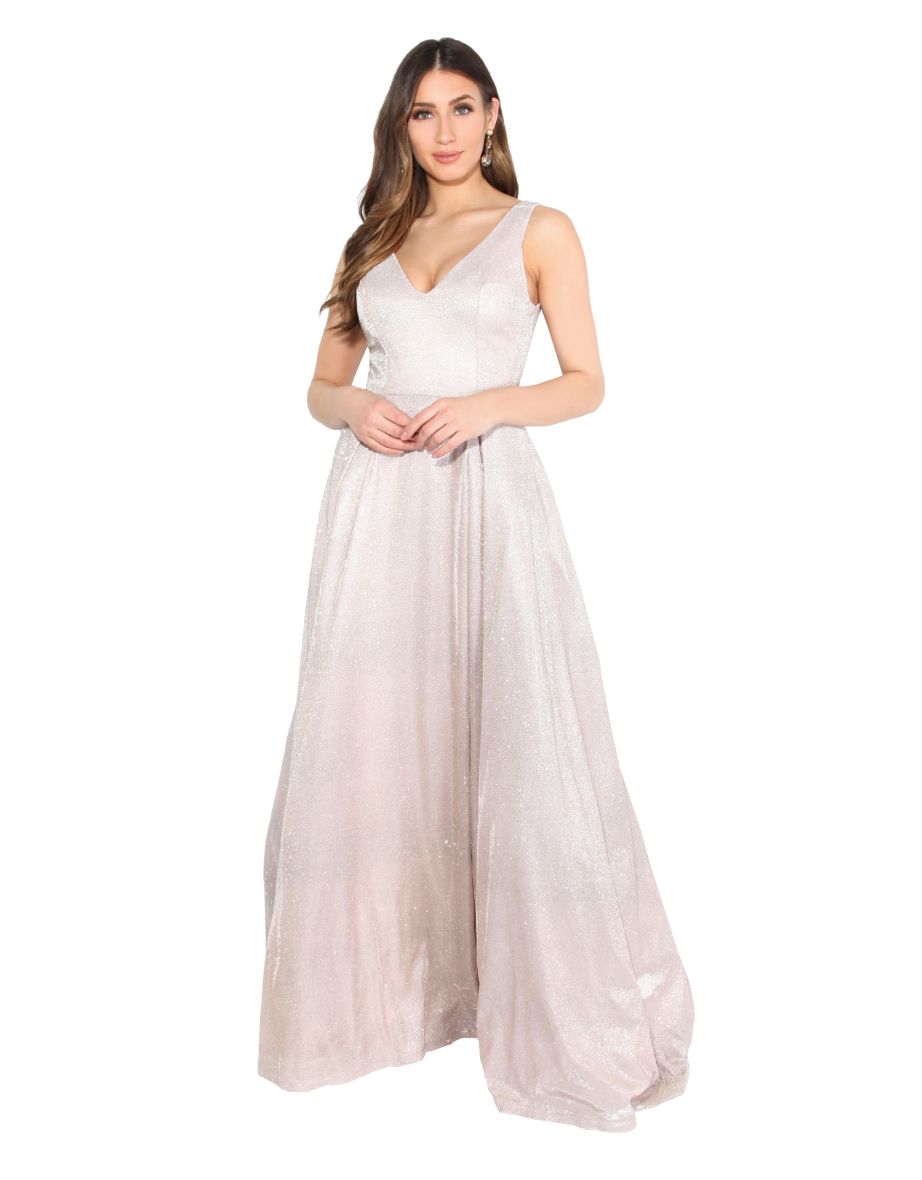 Glitter Effect Sleeveless Maxi Dress