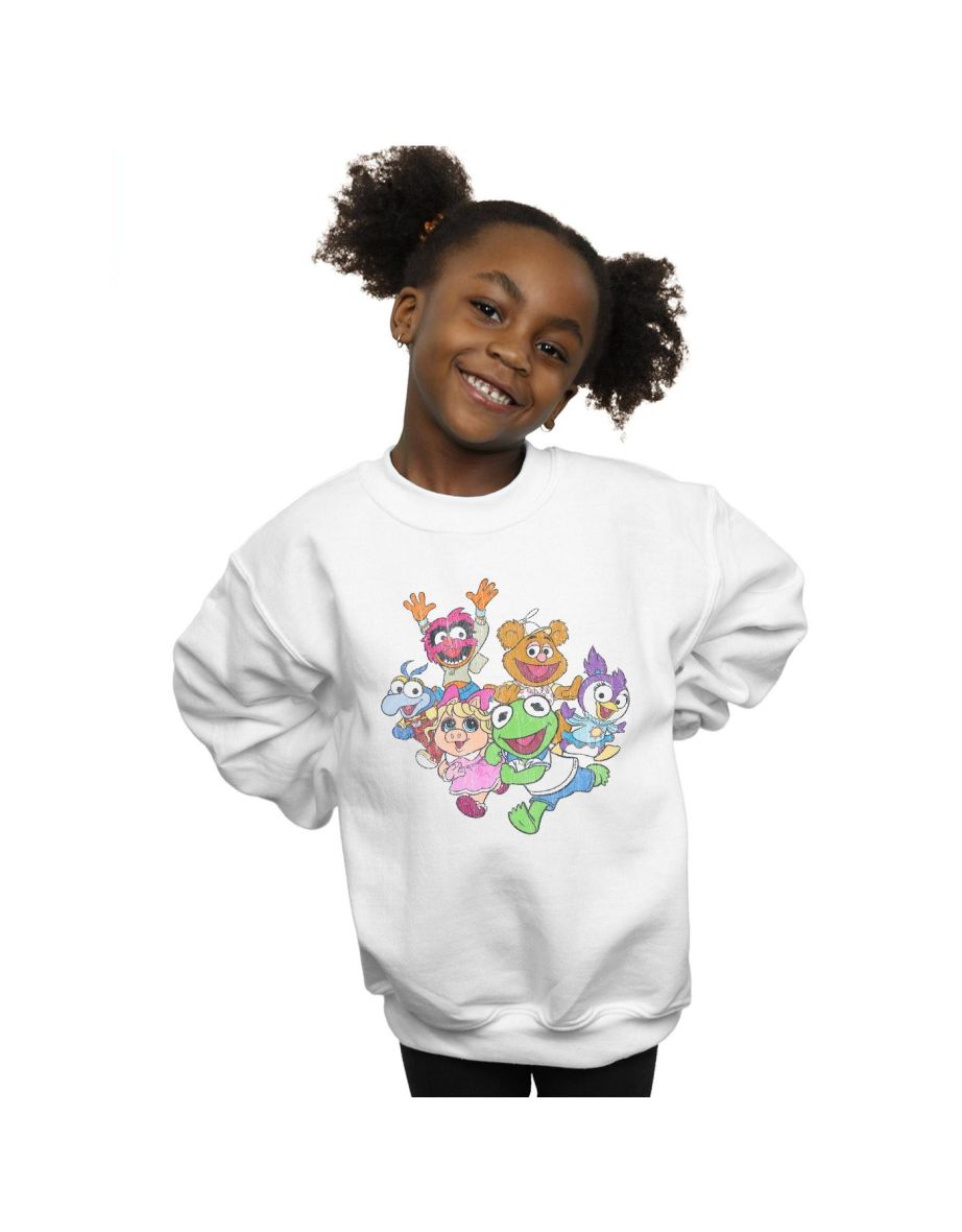 Disney Girls The Muppets Muppet Babies Colour Group Sweatshirt - White