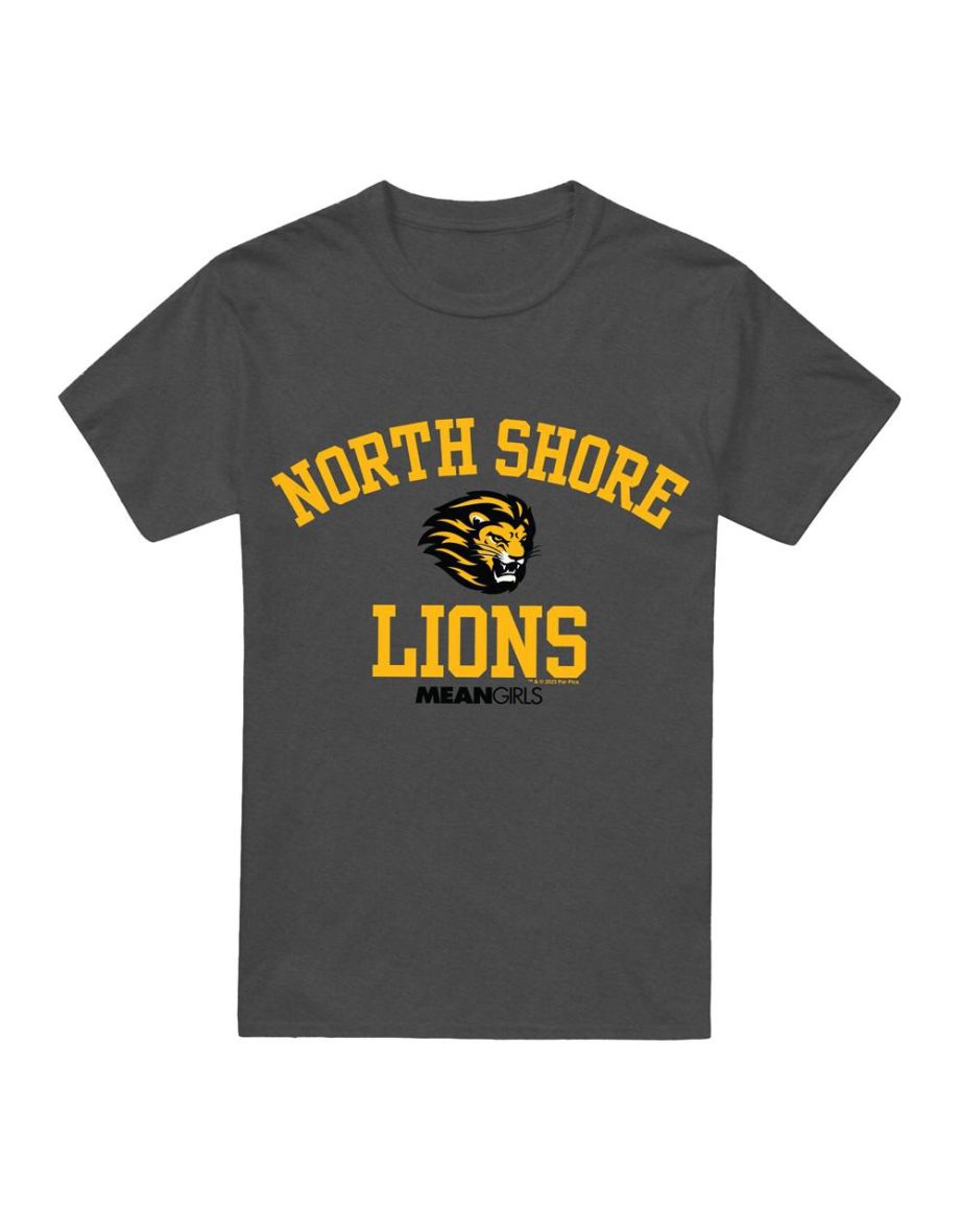 Mean Girls Unisex Adult North Shore Lions T-Shirt - Charcoal