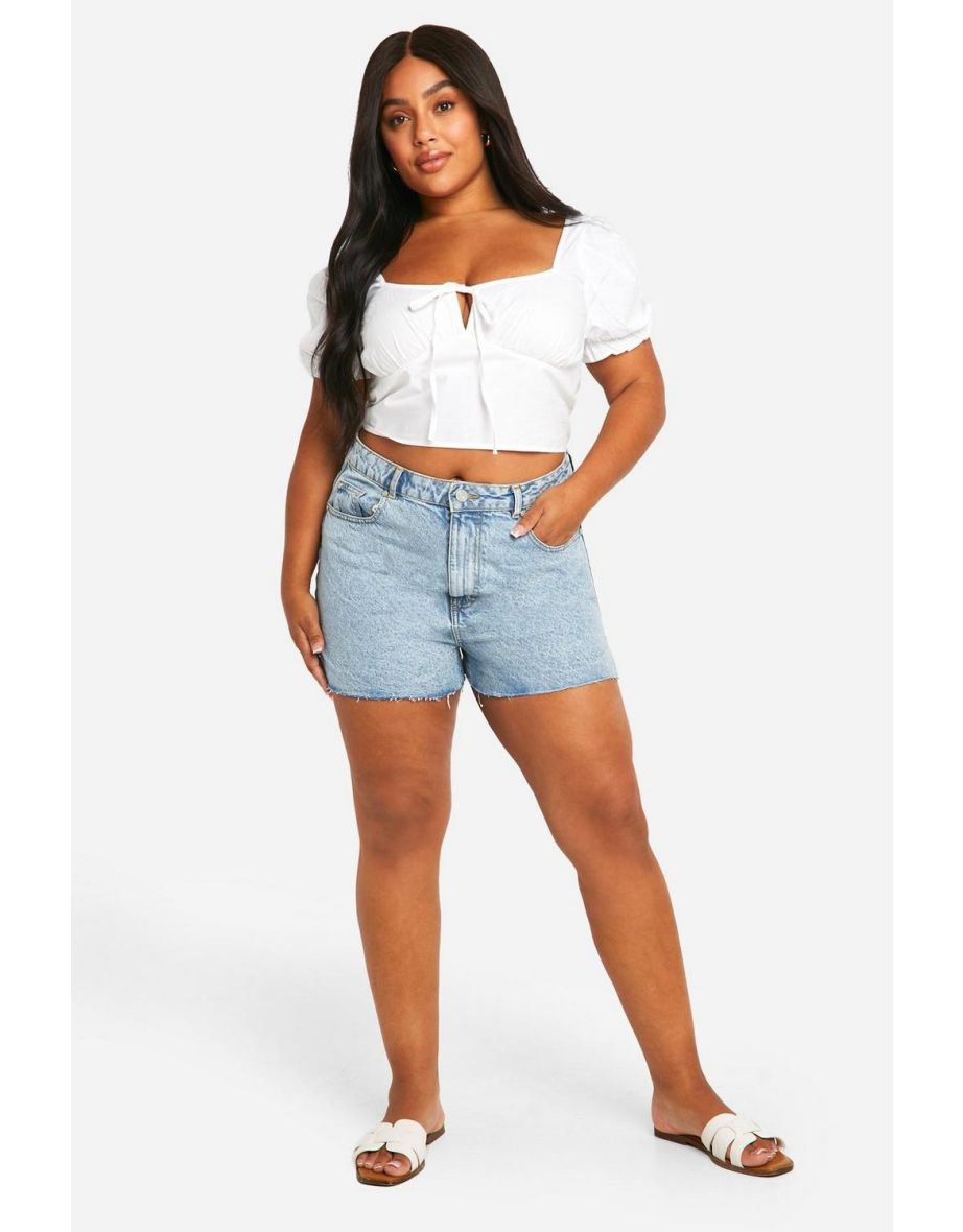 Plus Puff Sleeve Milkmaid Top