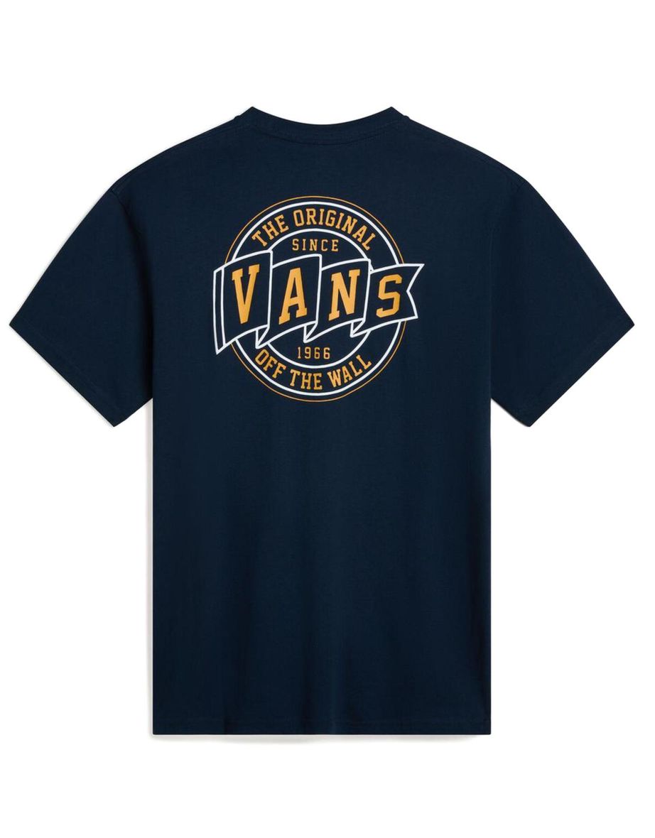 Vans Mens OG Pennant Short Sleeve Crew Neck Tee Cotton Graphic T-Shirt - 1
