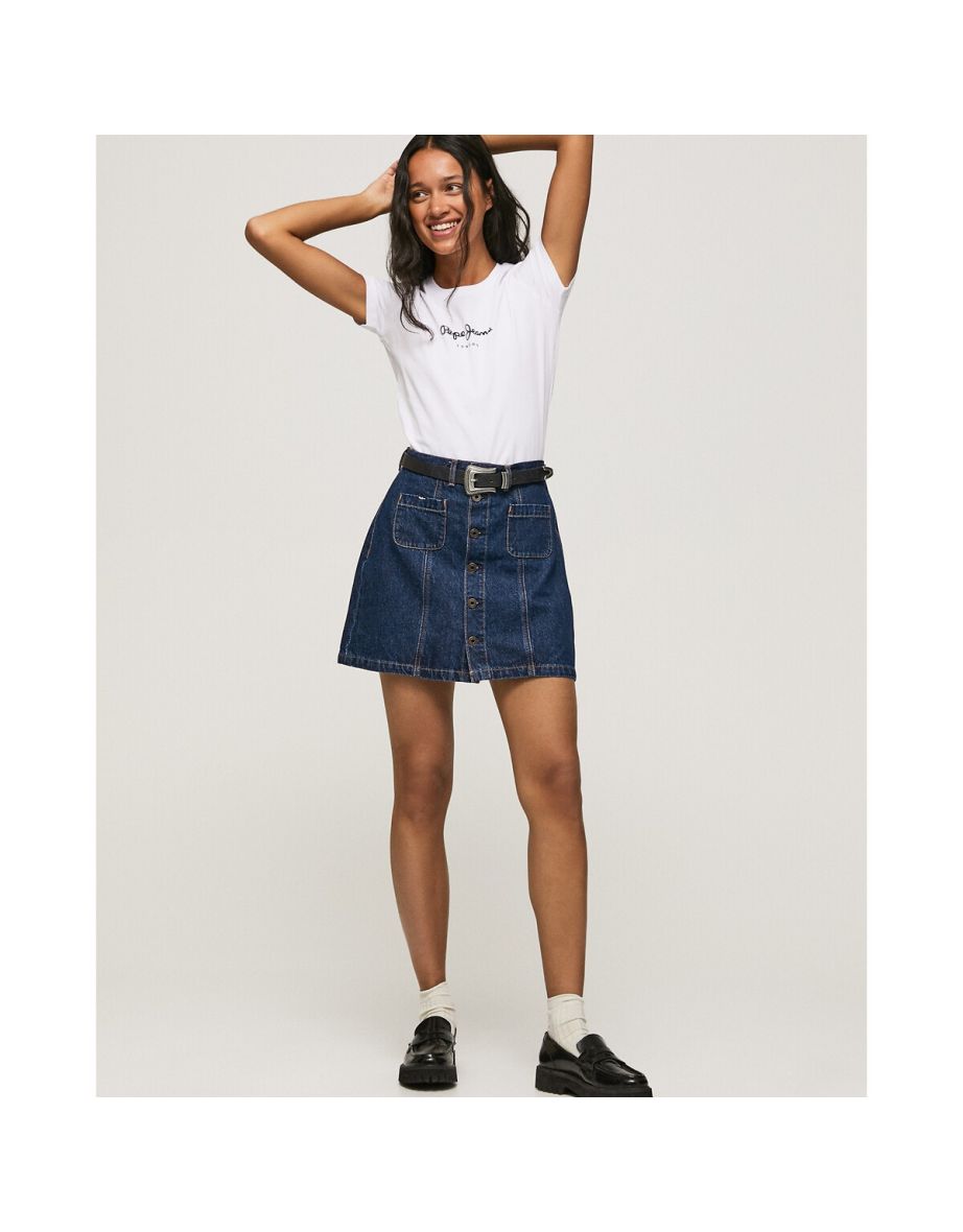 Logo Print Cotton T-Shirt with Short Sleeves