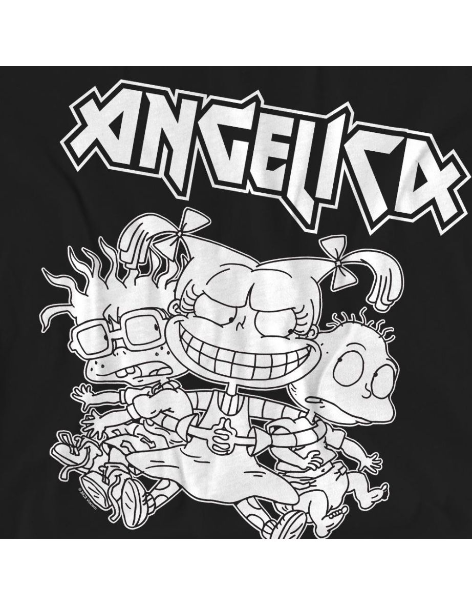 Rugrats Unisex Adult Angelica Pickles Rocks T-Shirt - Black - 3