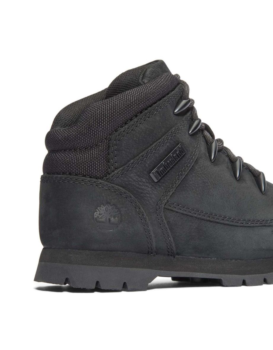 Boy's Timberland Juniors Euro Sprinter Lace-Up Boots in Black - 5