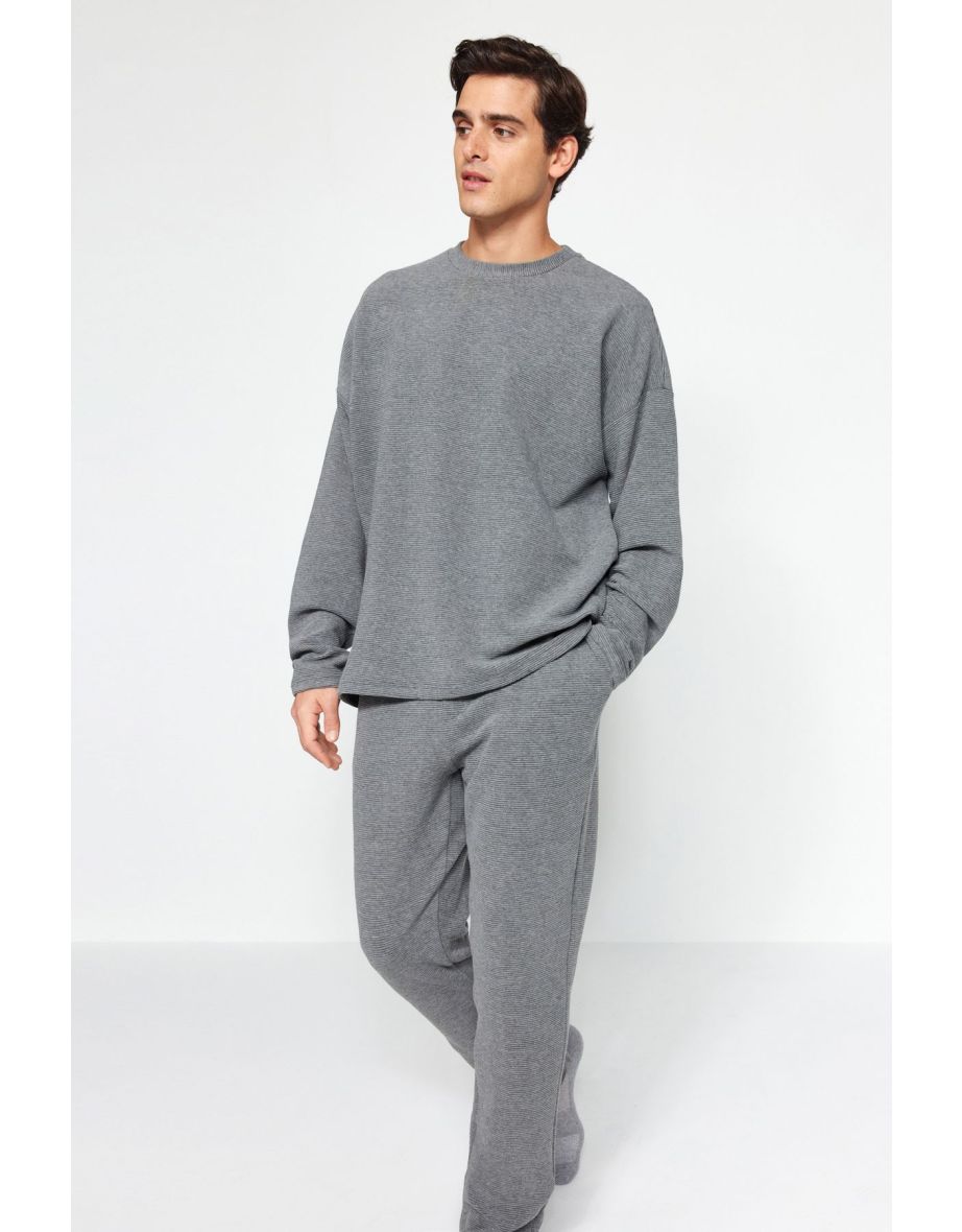 Anthracite Ottoman Knitted Pajama style