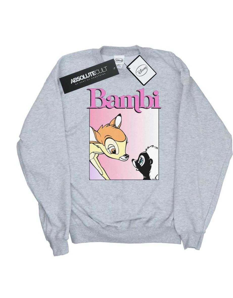 Disney Girls Bambi Nice To Meet You Sweatshirt - Sports Grey