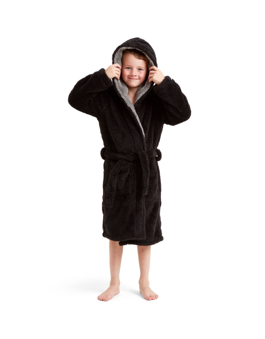 Shop Snuggaroo Boys Girls Kids Soft Fleece Hooded Bath Robe Dressing Gown Online in Qatar VogaCloset