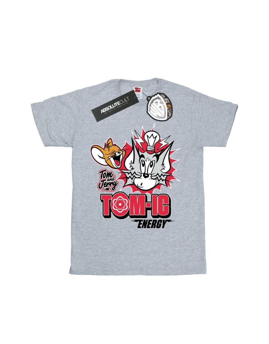 Tom And Jerry Boys Tomic Energy T-Shirt - Sports Grey