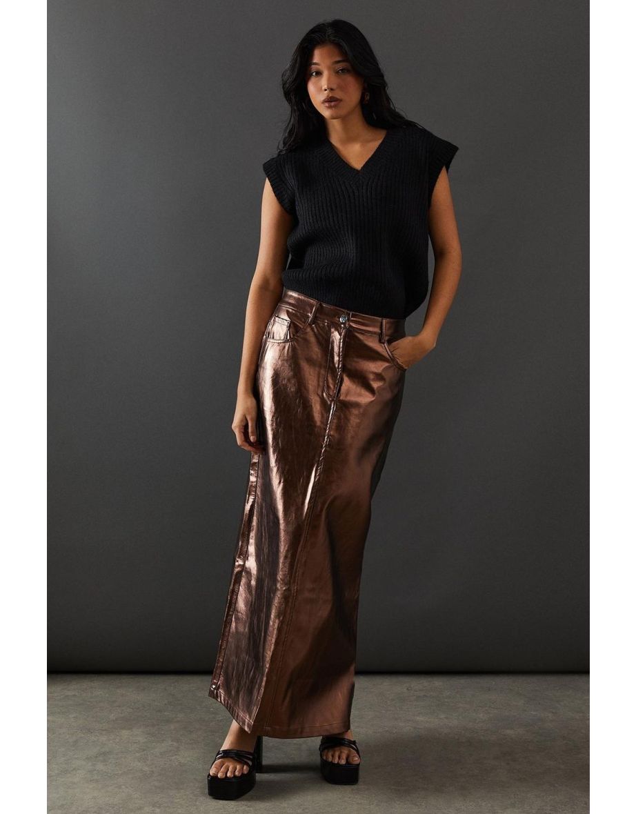 Metallic Pencil Skirt