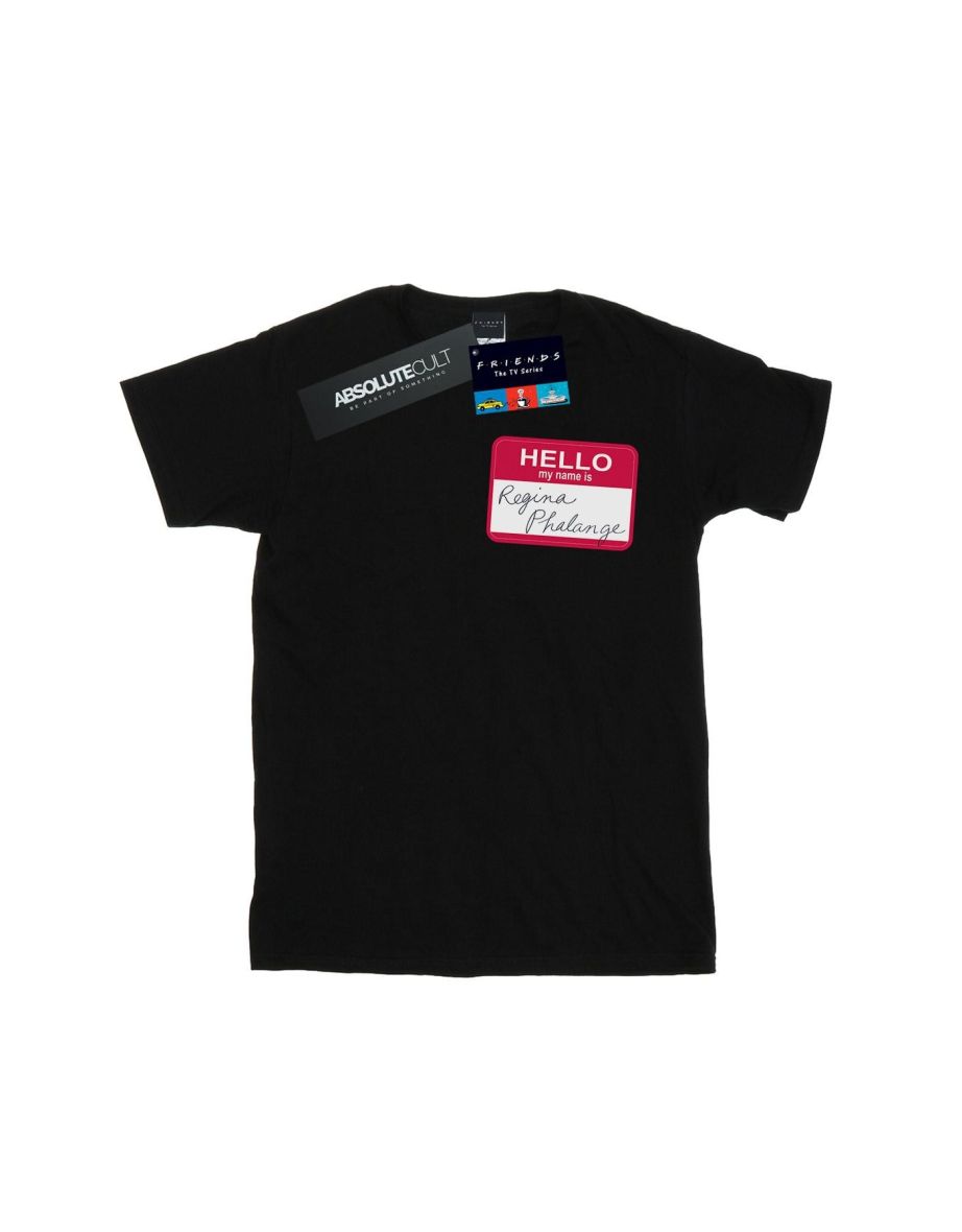 Friends Mens Regina Phalange Name Tag T-Shirt - Black - 1