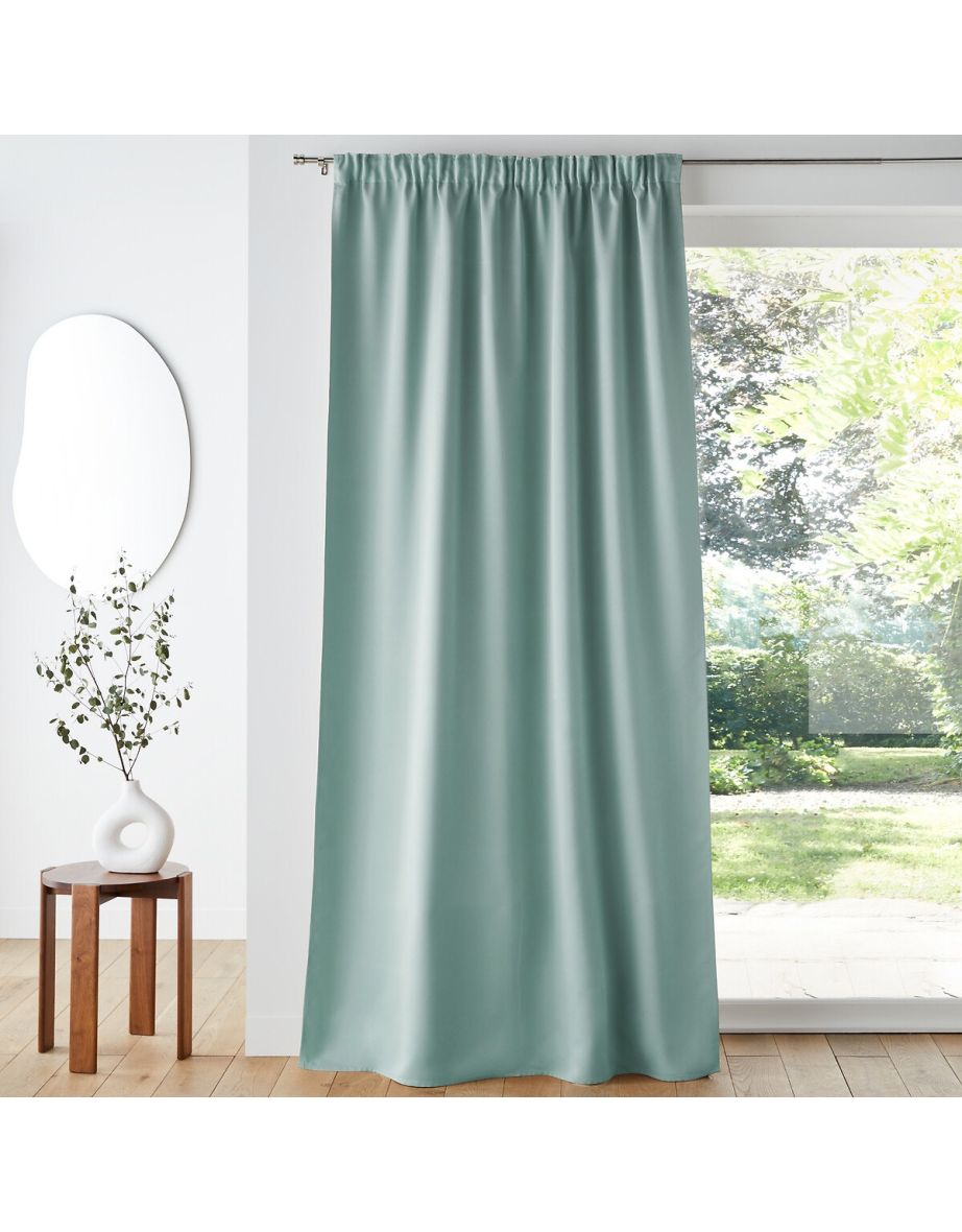 Voda Double-Sided Single Blackout Curtain with Gathered Header