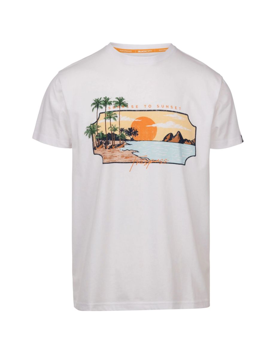 Trespass Mens Pendla Printed T-Shirt - White