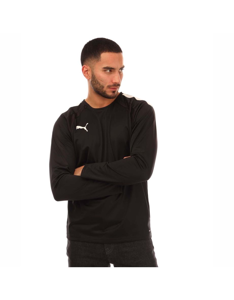 Men's Puma TeamLIGA Training Sweatshirt in Black