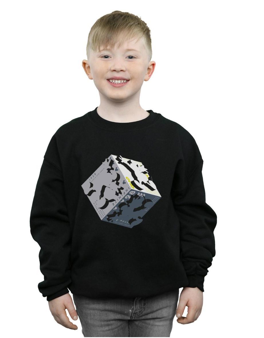 Disney Boys Mickey Mouse Cube Sweatshirt - Black