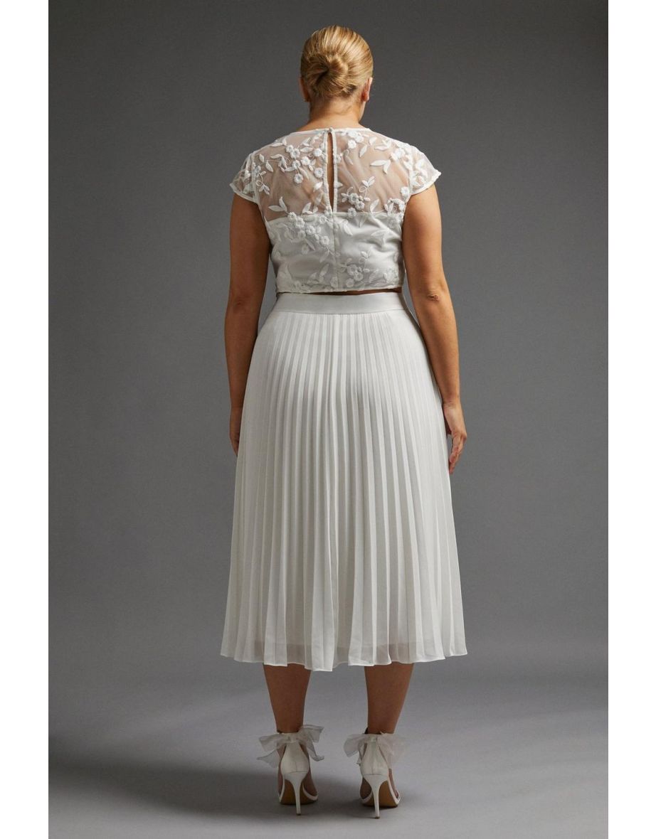 Curve Pleated Midi Skirt - 2