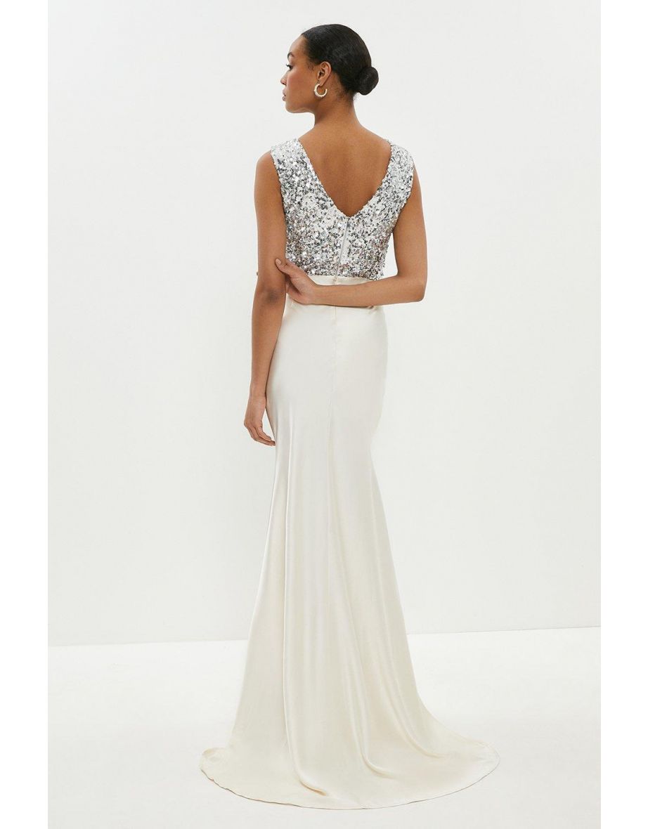 Satin Fishtail Maxi Skirt - 2