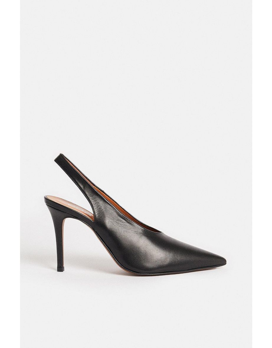 Premium Leather Point Slingback