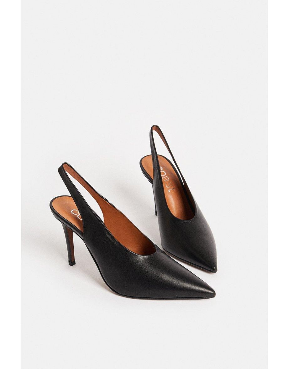 Premium Leather Point Slingback - 2