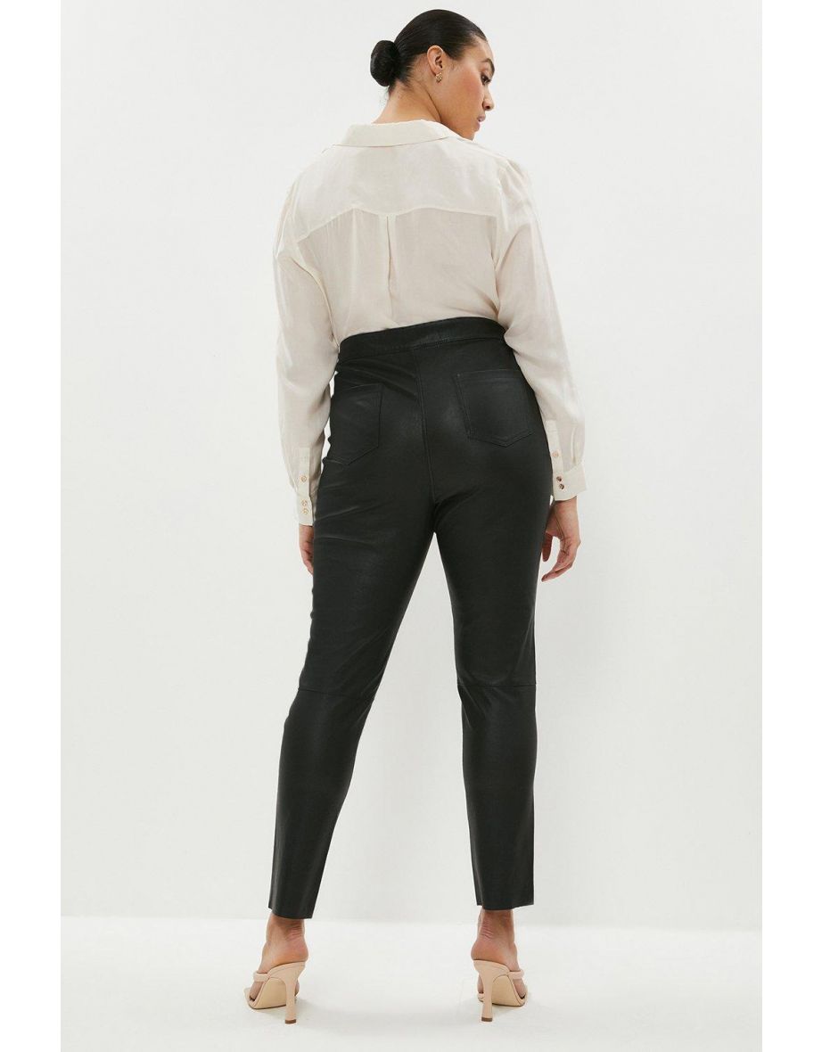 Curve Stretch Leather 5 Pocket Trouser - 2