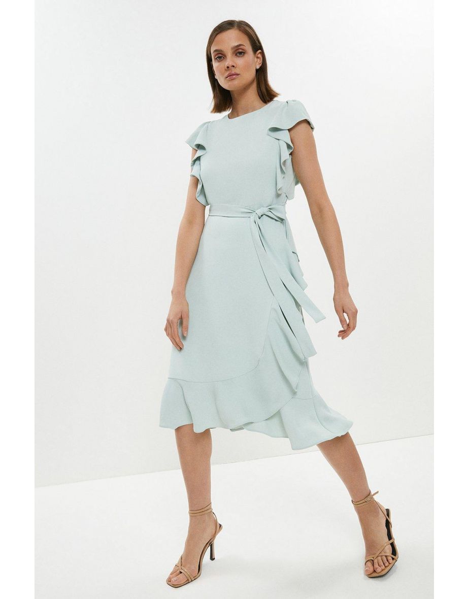 Double ruffle new arrivals hem dress