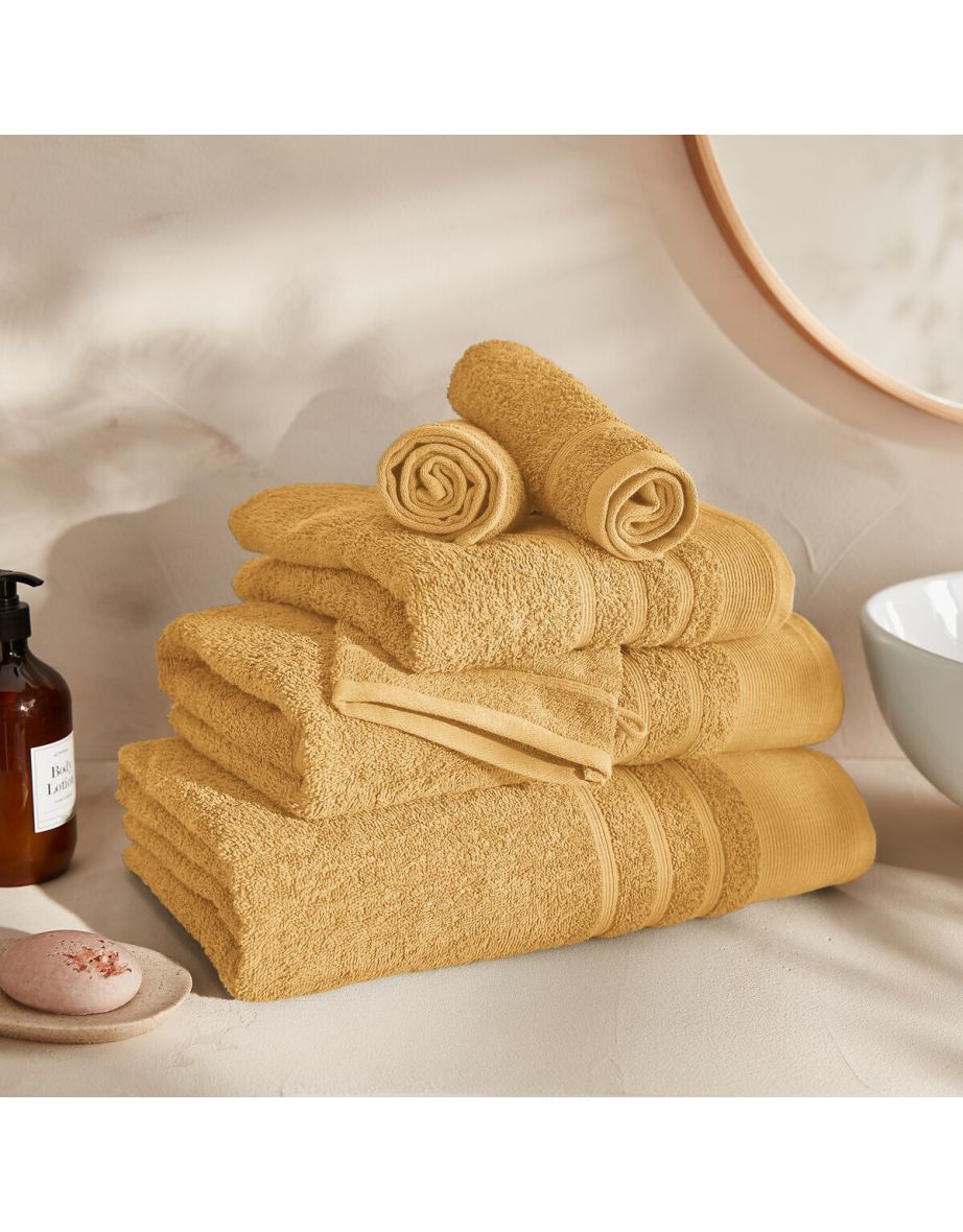 Pack of 4 Cotton Terry Face Cloths - 5
