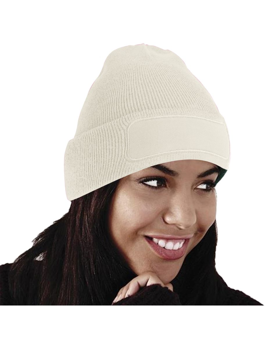 Beechfield Unisex Plain Winter Beanie Hat / Headwear (Ideal for Printing) - Almond - 1