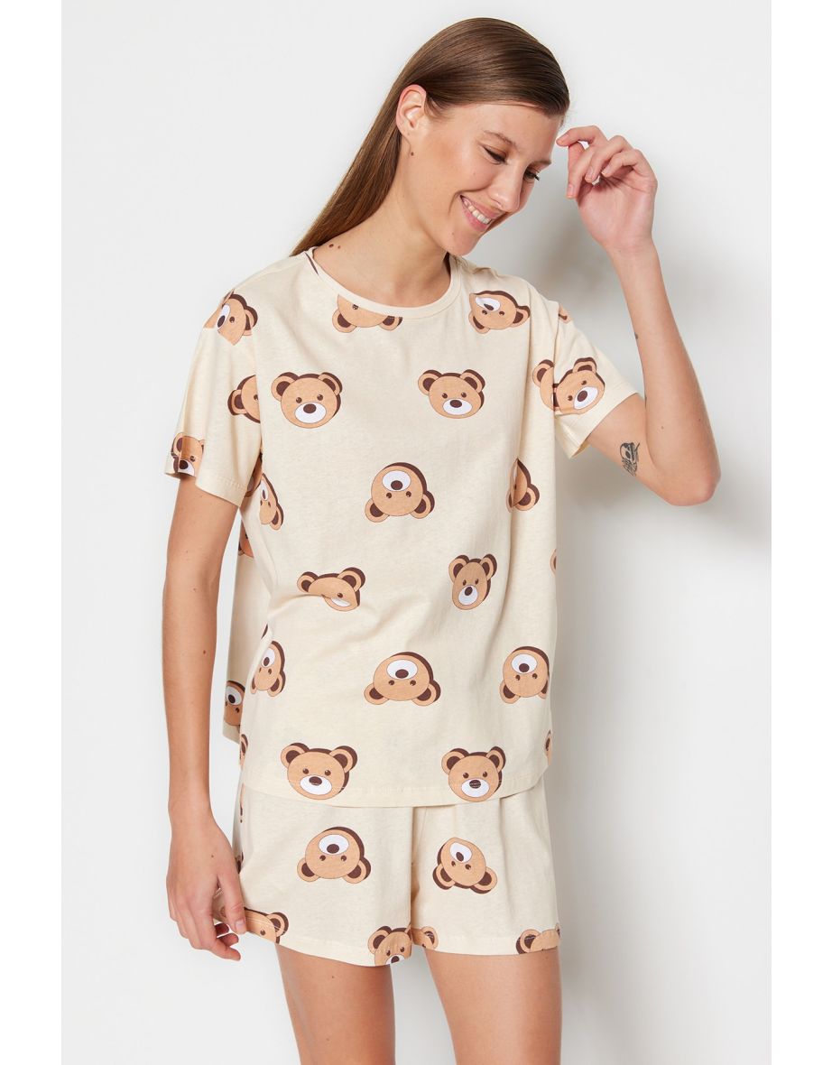 Pajama Set - Ecru - Graphic