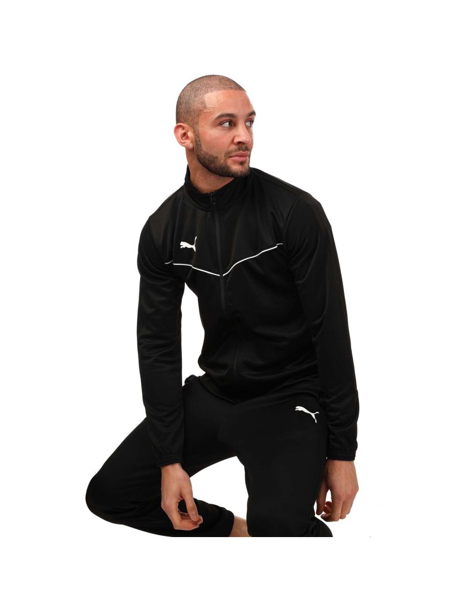 Men's Puma Team Rise Training Poly Jacket in Black - 3