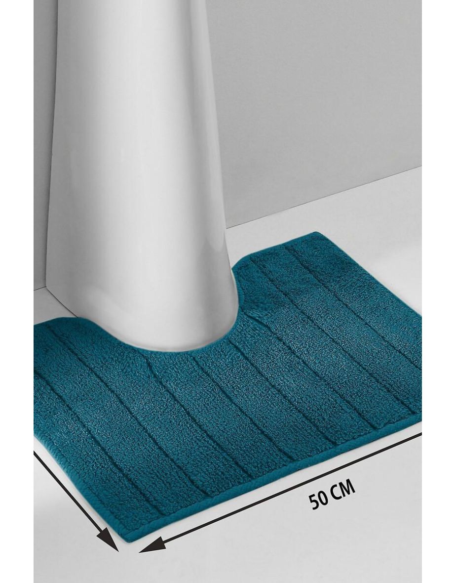 Zavara 100% Cotton Toilet/Sink Cutout Bathroom Mat