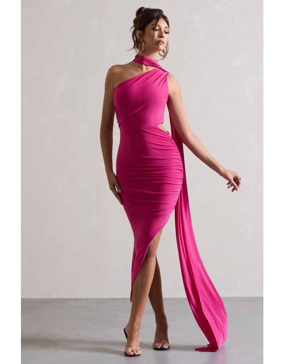 Club L London One Shoulder Bodycon Midaxi Dress