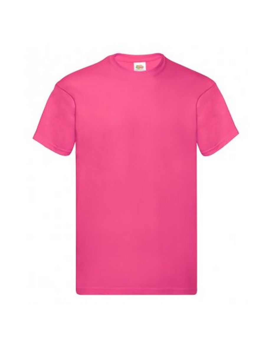 Fruit Of The Loom Mens Original Short Sleeve T-Shirt - Fuchsia
