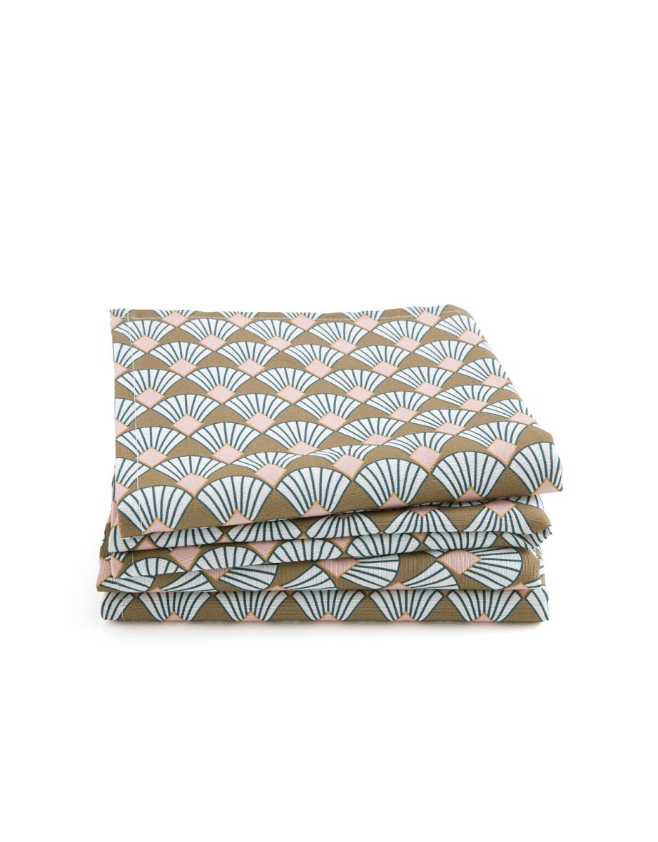 Set of 4 Myrina Palmette Polycotton Napkins - 1
