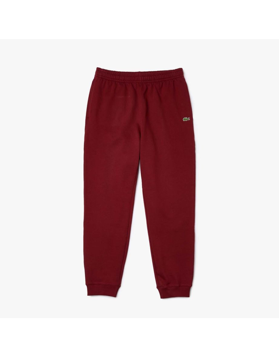 Men's Lacoste Organic Cotton Fleece Joggings Pants in Red