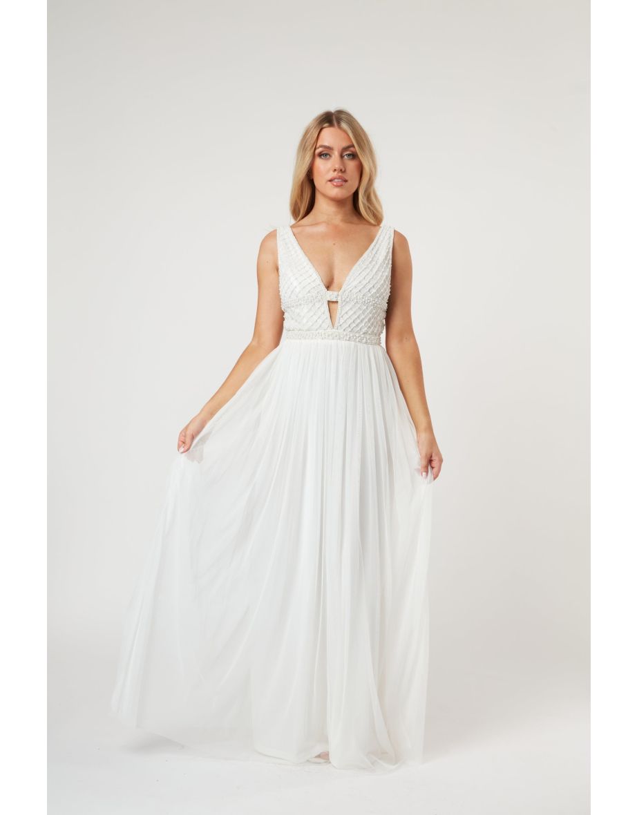 Myla Pearl Beaded Wedding Dress - 8