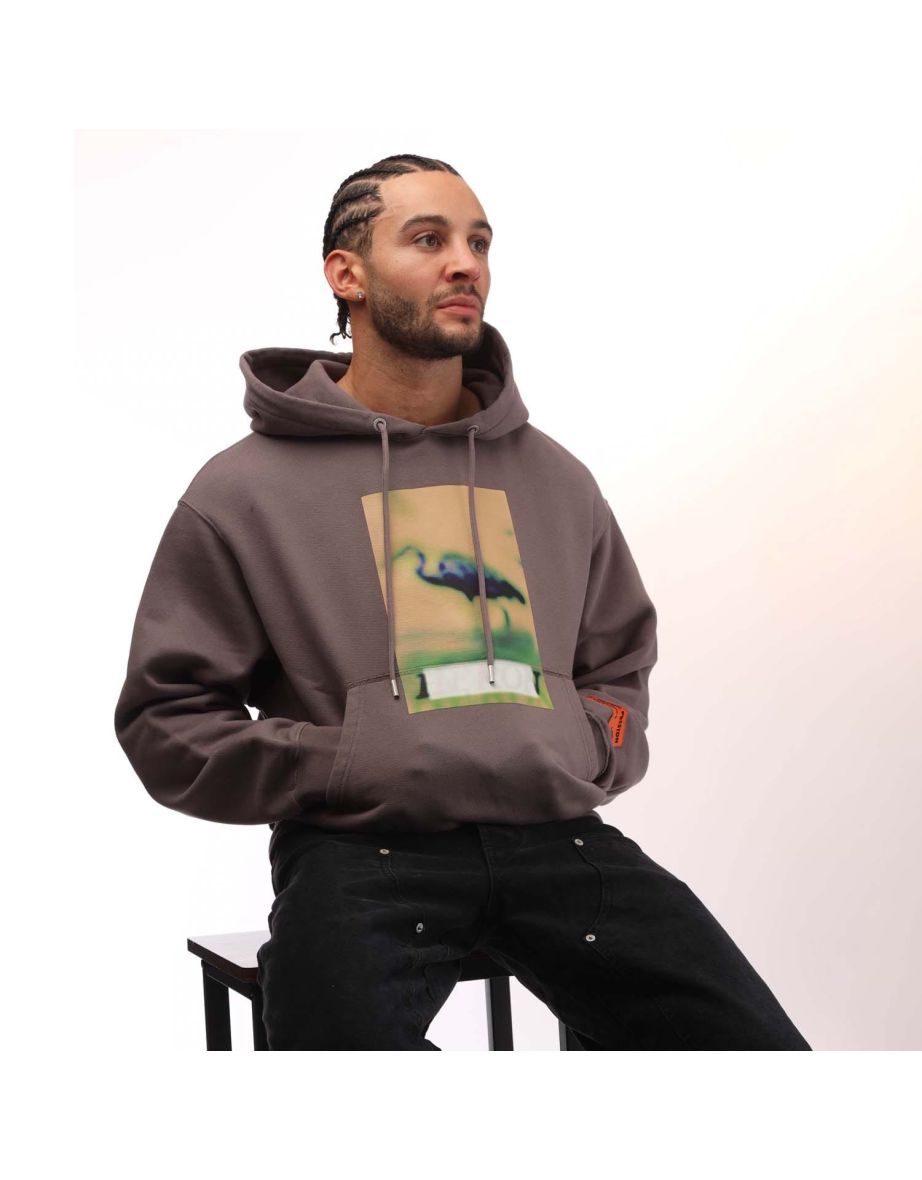 Men's Heron Preston Censored Hoodie in Grey - 3