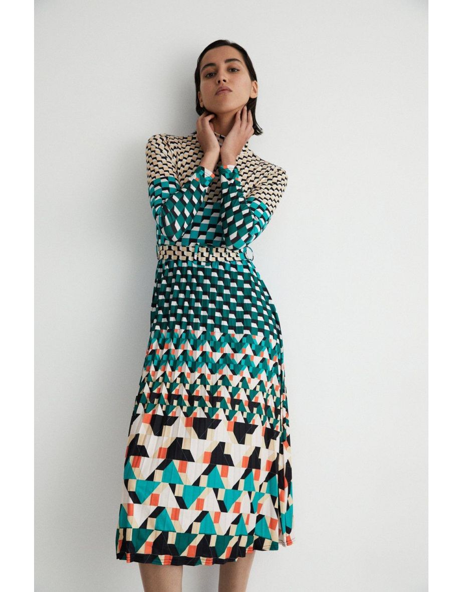 Warehouse geo best sale print dress