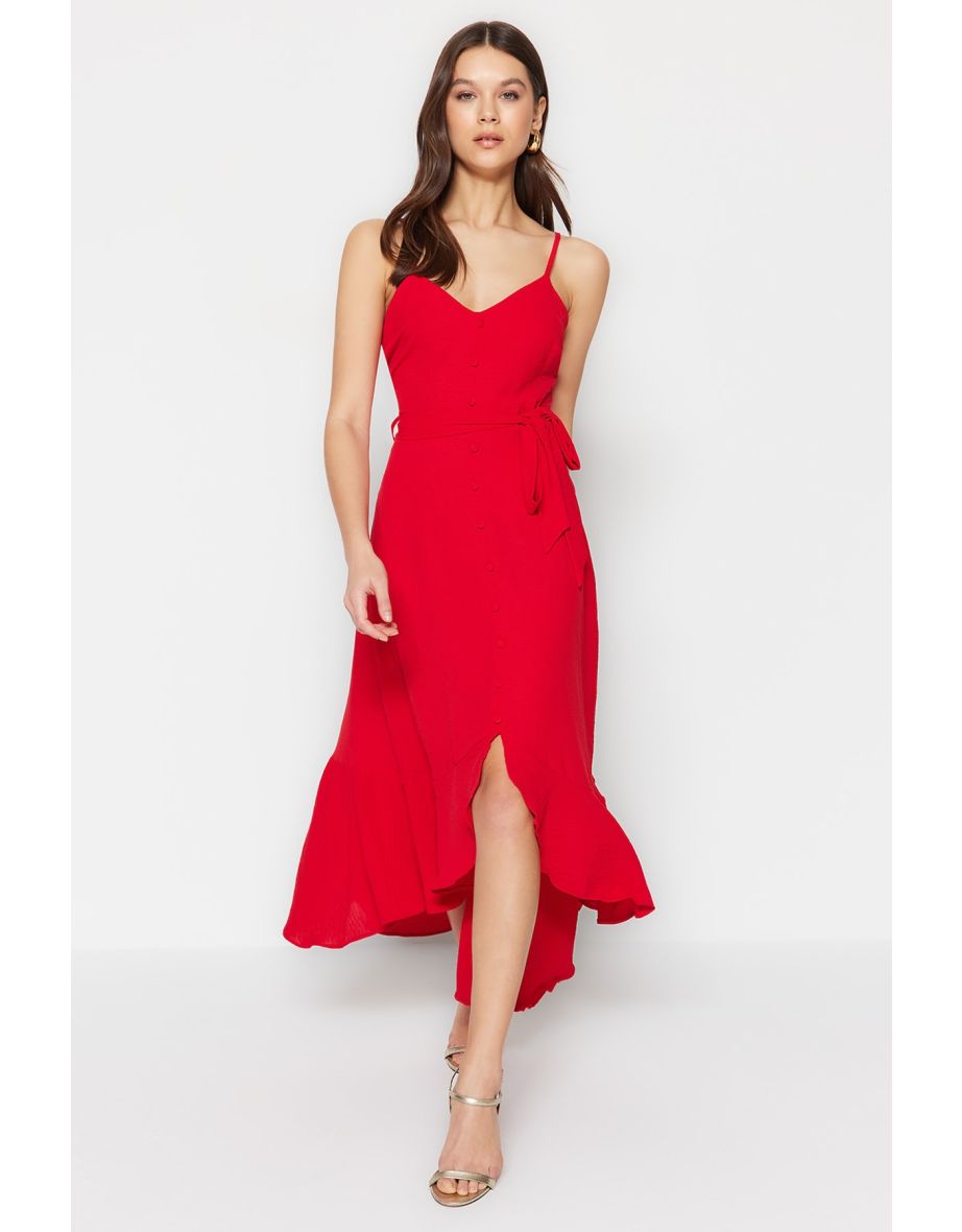 Dress - Red - Shift