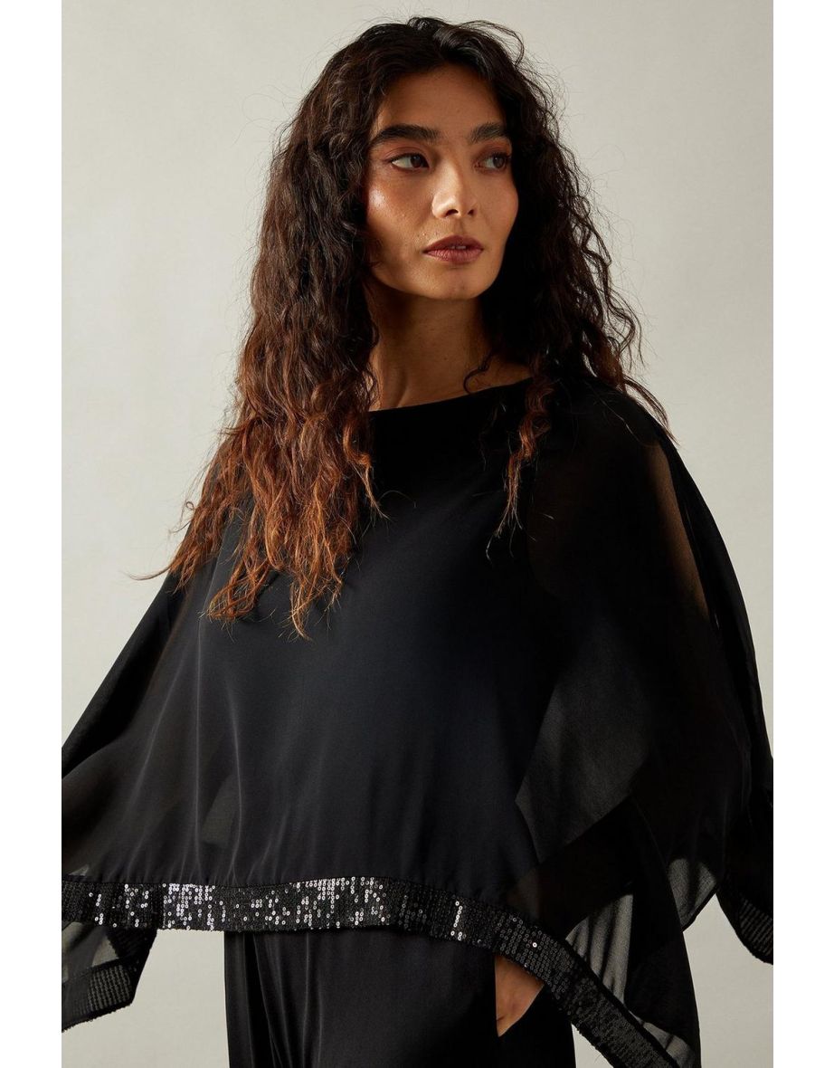 Occasion Sequin Overlay Jumpsuit - 3