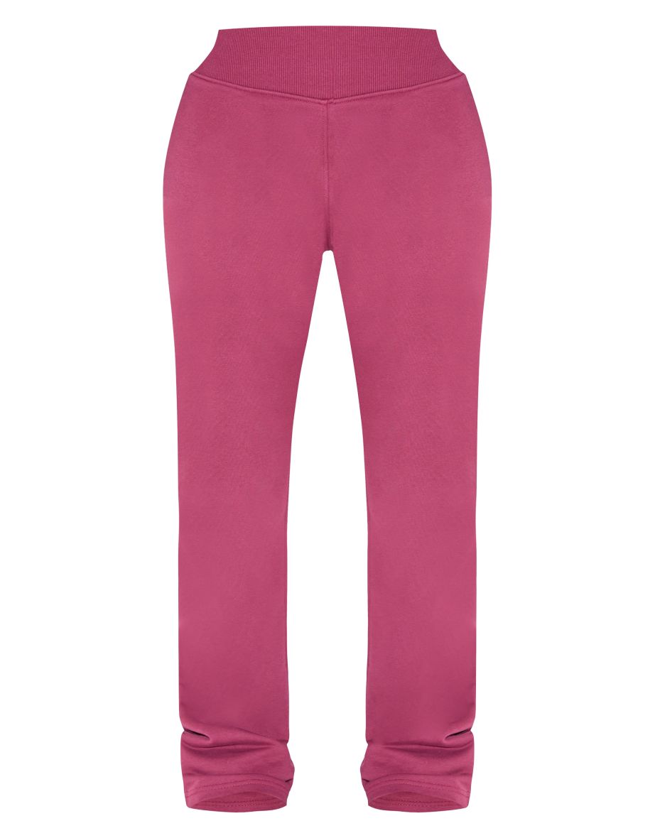 Shape Burgundy Ribbed Waistband Flared Trousers - 4