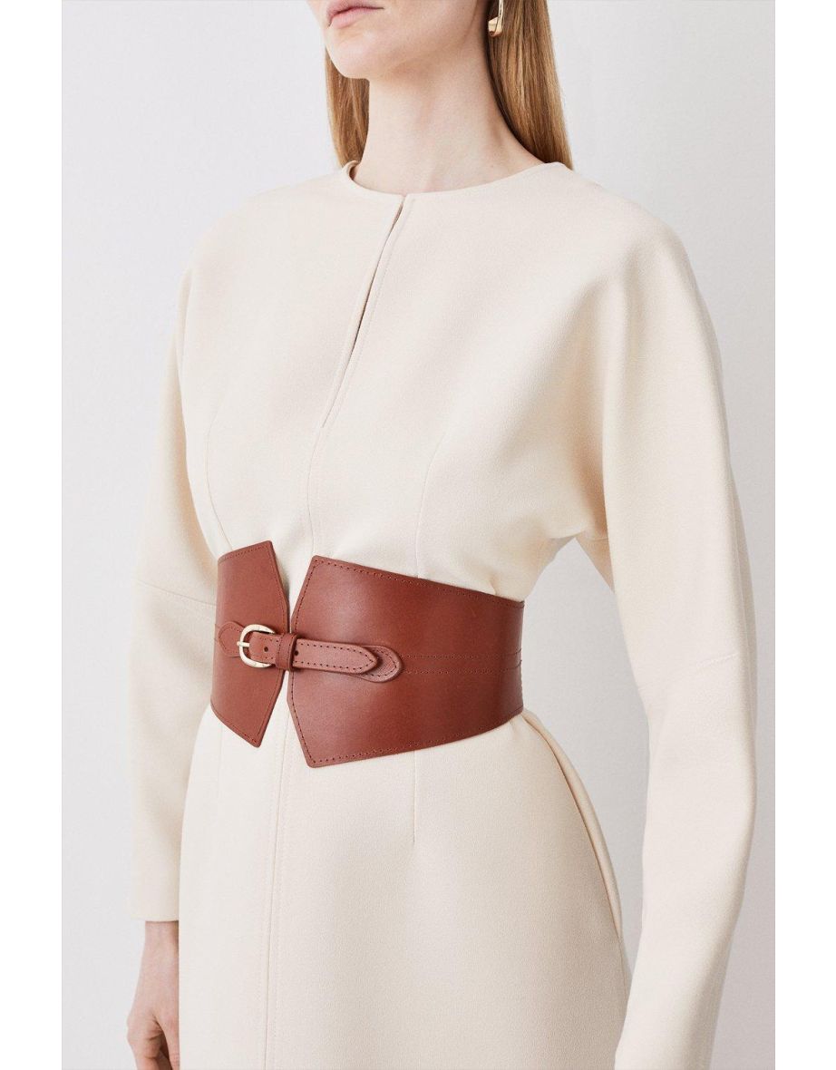 Leather Wide Waist Belt