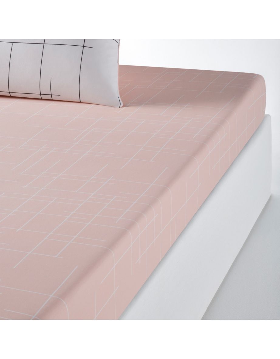 CHARLINE Printed Cotton Fitted Sheet