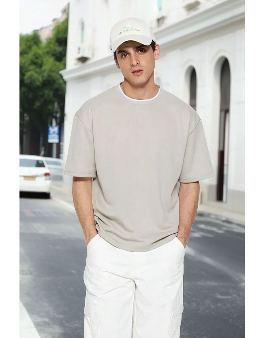 T-Shirt - Gray - Relaxed fit