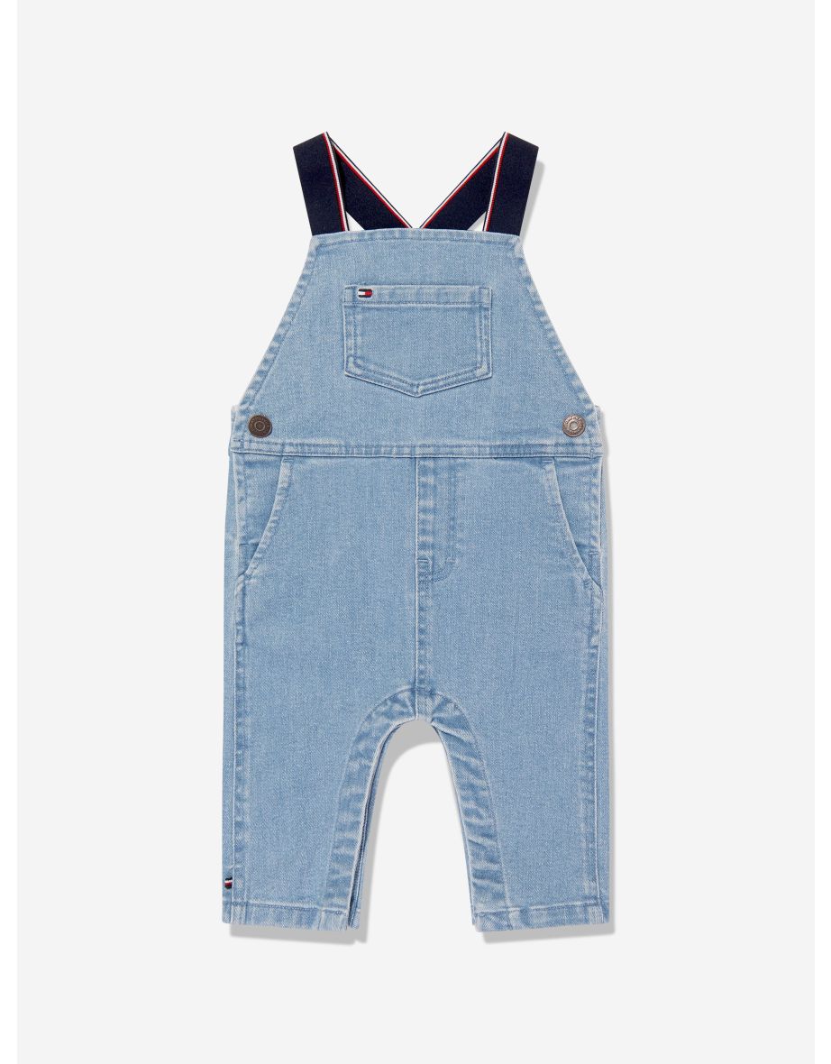 Baby Boys Denim Dungarees in Blue - 3