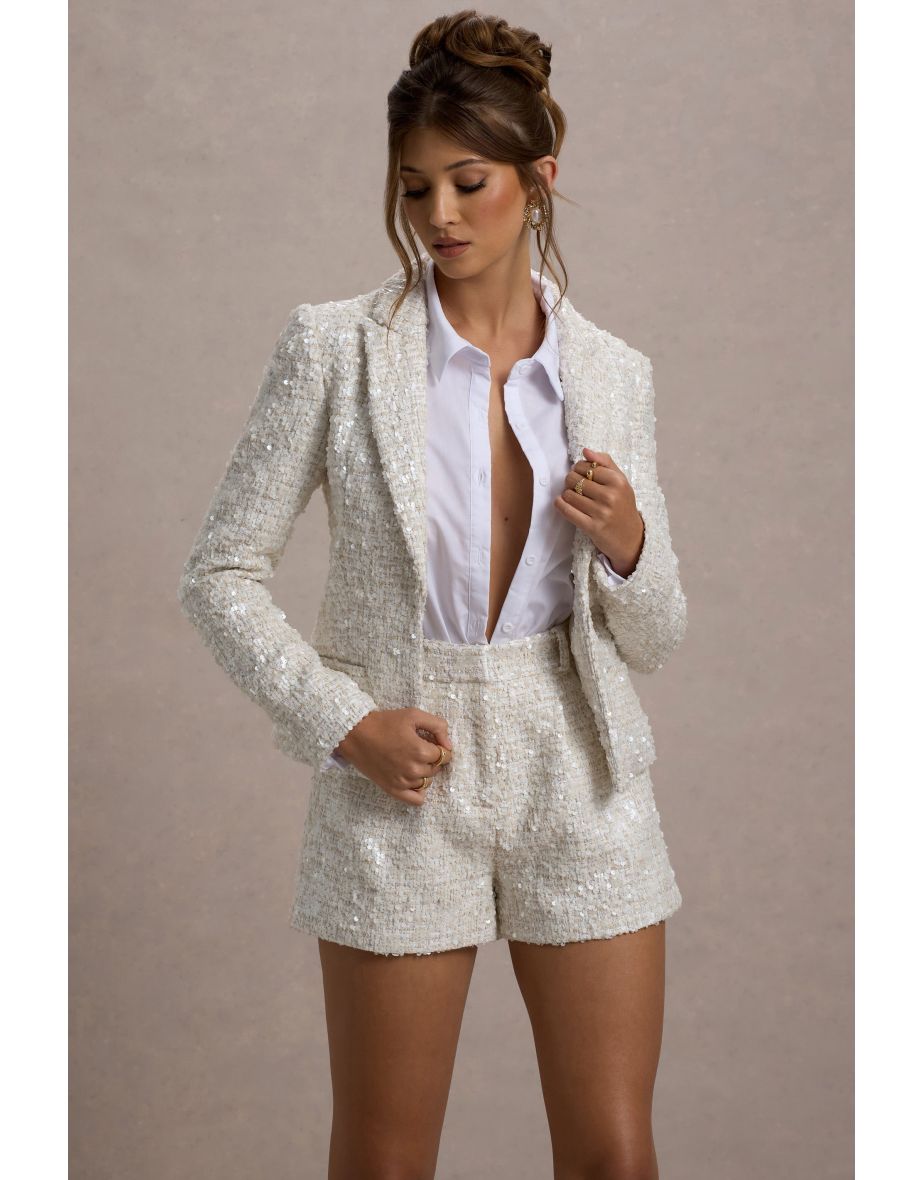 Marena | Cream Boucle Tailored Blazer